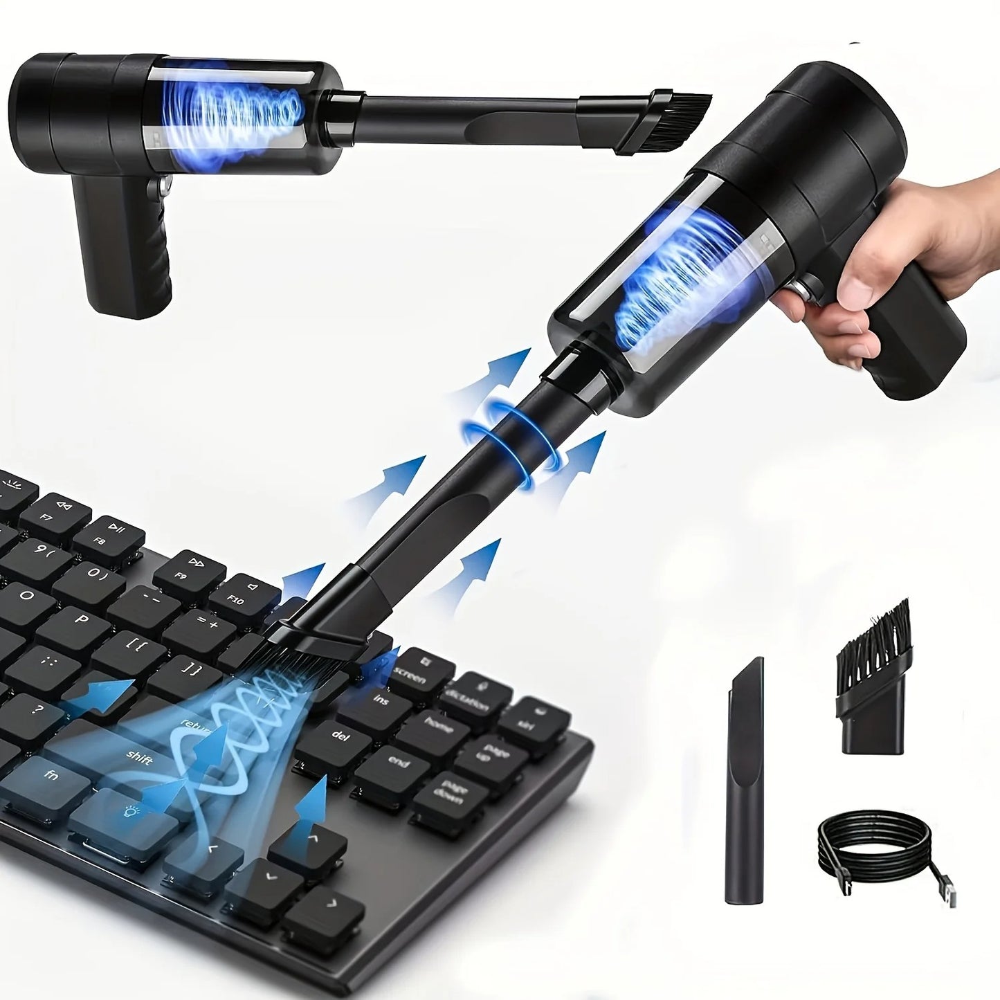 Aspirador inalámbrico todo en uno para aspirar, soplar e inflar para el hogar y el automóvil