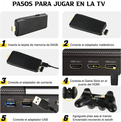 Mini Consola Retro Plug & Play con Juegos Clásicos